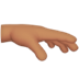 🫳🏽 palm down hand: medium skin tone display on Apple